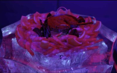 Up close picture of shrimp cocktail